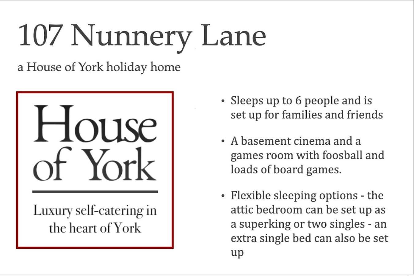 Willa Spencer House & 107 & 109 Nunnery Lane York Zewnętrze zdjęcie