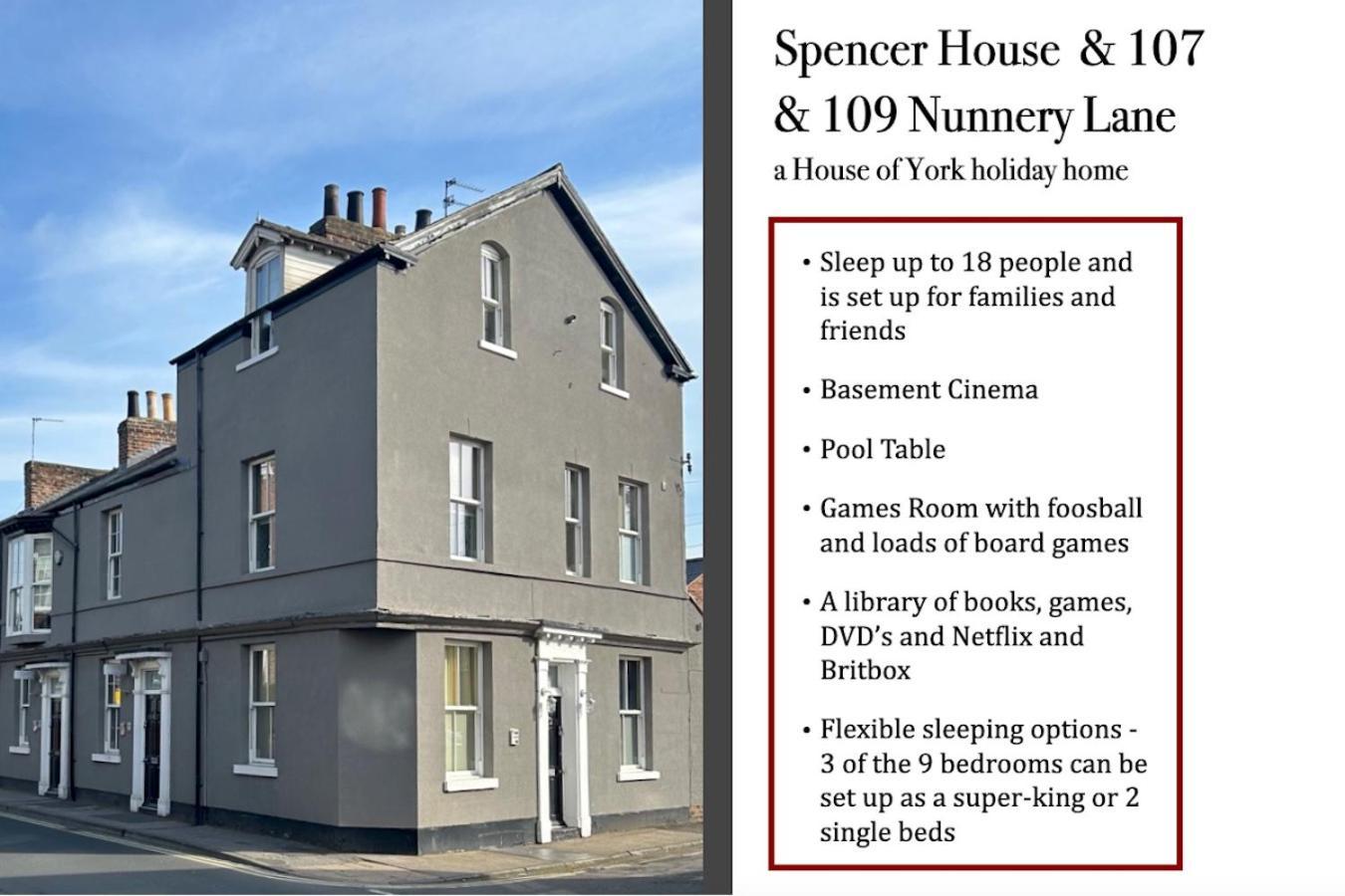 Willa Spencer House & 107 & 109 Nunnery Lane York Zewnętrze zdjęcie